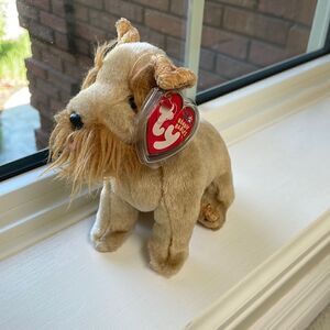 Schnitzel the Dog 2002 Ty Beanie Baby in Good Condition with ear and Tush tags